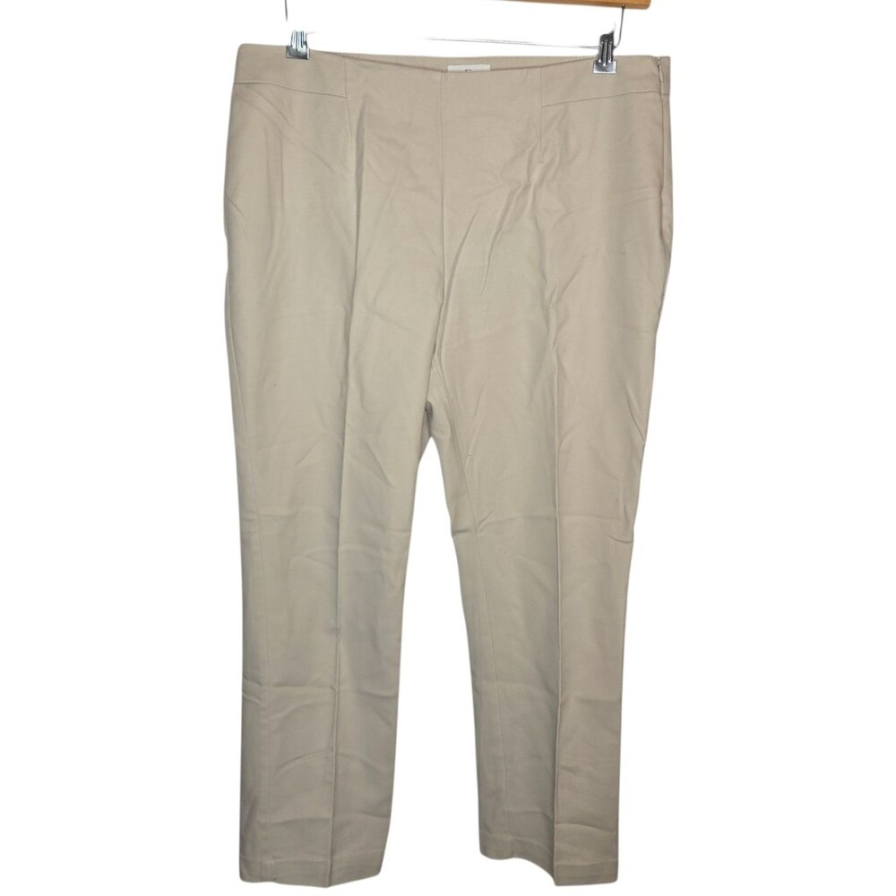Chico's Nwot So Slimming Flat-Front Khaki Cropped Capri Pants, Size 2 (Large 12)